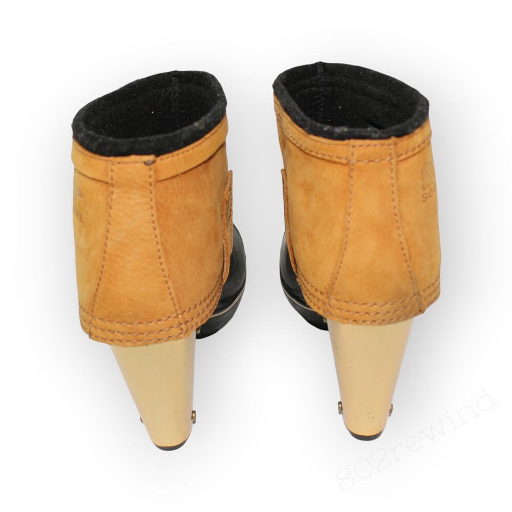 Sz 8 SOREL Medina II High-Heel Platform Rain Booties Waterproof 2086 - Picture 6 of 12